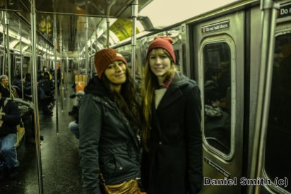 Women On The D Train During Winter Storm Jonas